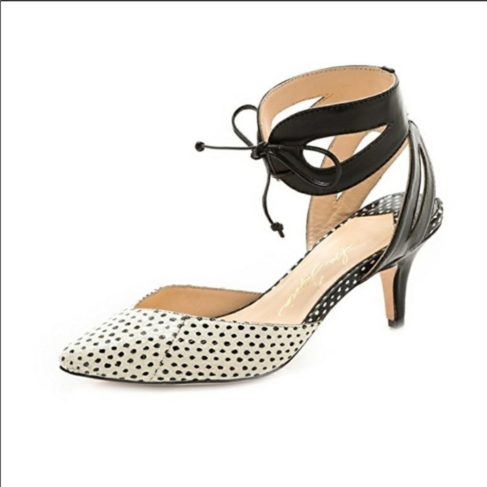 Isa Tapia Black Lucy Ankle Strap Pumps HTF!